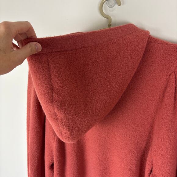 Express Hoodie Sweater puff sleeve Medium dusty rose pink cozy - Picture 8 of 10